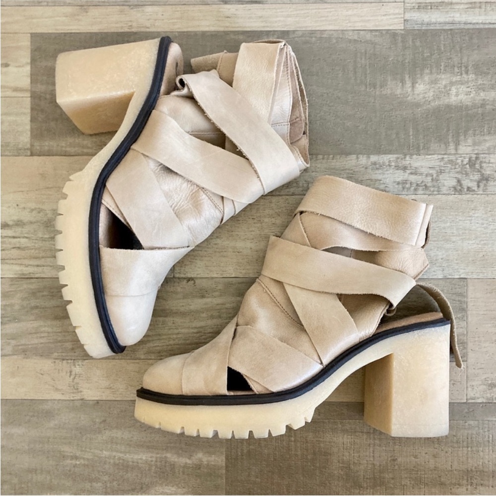 Free People Blake Platform Leather Ankle Boot